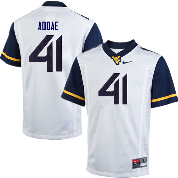 NCAA Men's Alonzo Addae West Virginia Mountaineers White #41 Nike Stitched Football College Authentic Jersey RF23K10UX